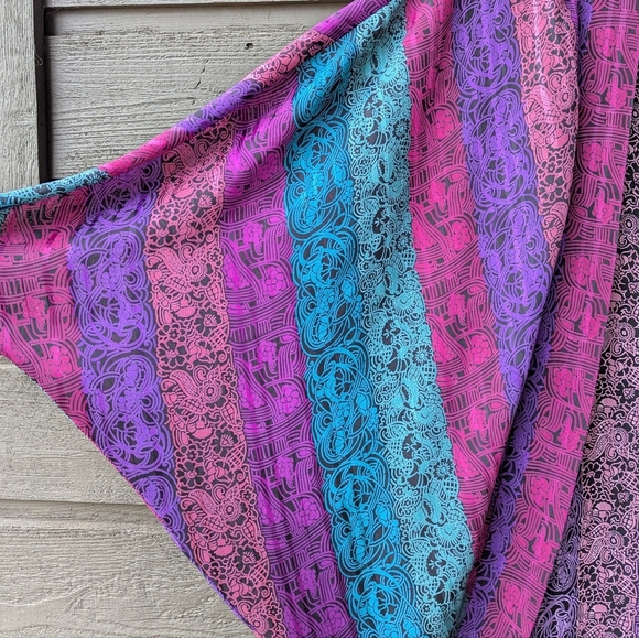 VTG 80s Kama Sutra Lotus Wear Boho Oversized Kimono Cocoon Wrap Size Small - Picture 3 of 6